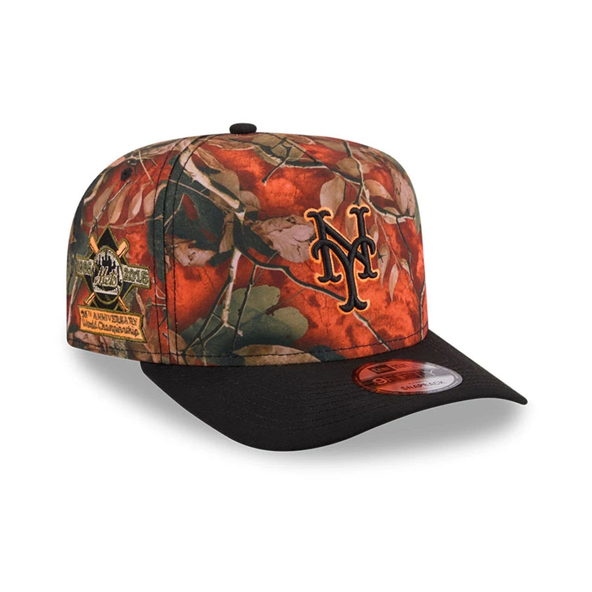New York Mets MLB Leaves Bright Orange 9FIFTY A-Frame Snapback Cap-zelvios