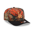 LA Dodgers MLB Leaves Bright Orange 9FIFTY A-Frame Snapback Adjustable Cap-zelvios