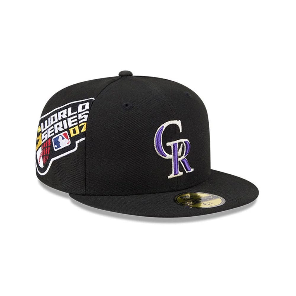 Colorado Rockies MLB Hidden Hit Black 59FIFTY Fitted Cap-kentox