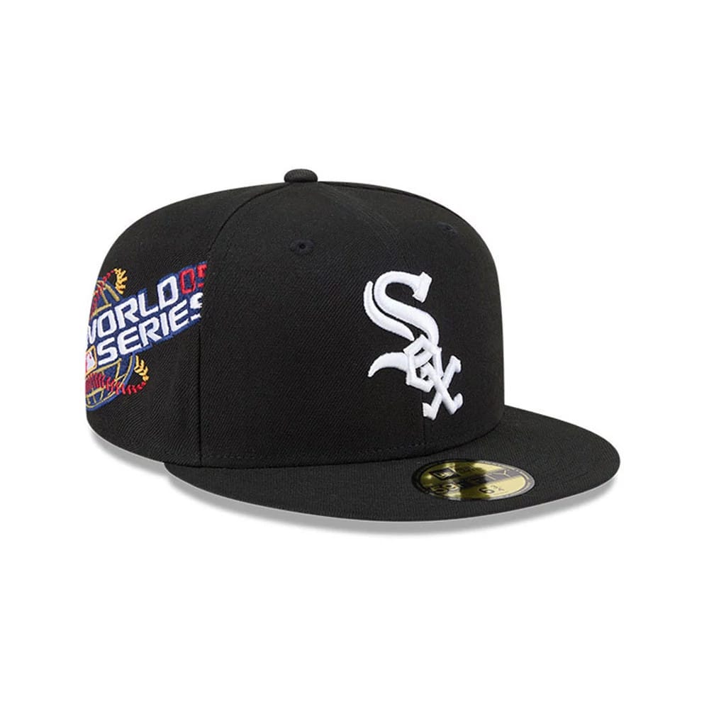 Chicago White Sox MLB Hidden Hit Black 59FIFTY Fitted Cap-zelvios