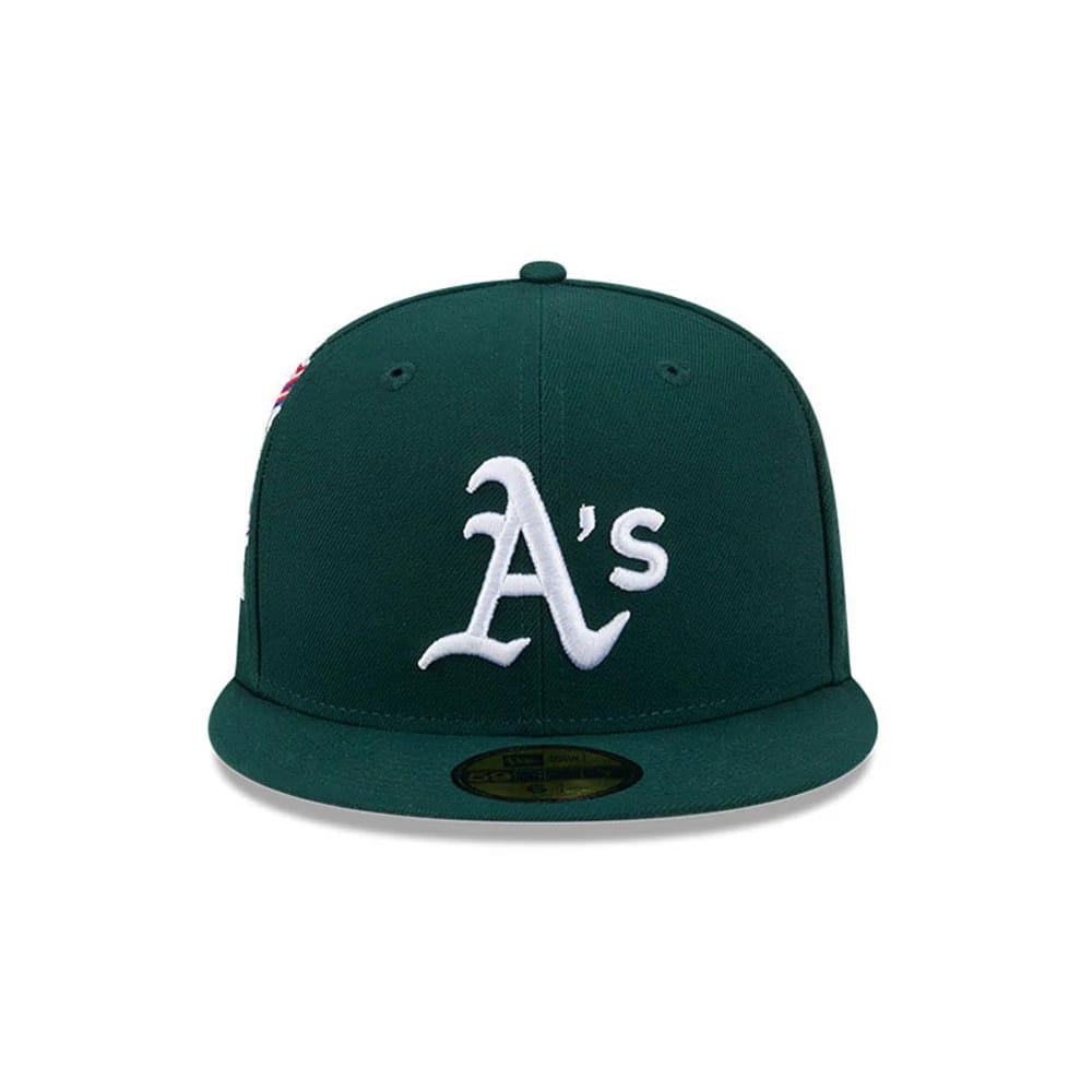 Athletics MLB Hidden Hit Dark Green 59FIFTY Fitted Cap-zelvios