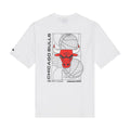 Chicago Bulls NBA Basketball Graphic White Oversized T-Shirt-zelvios