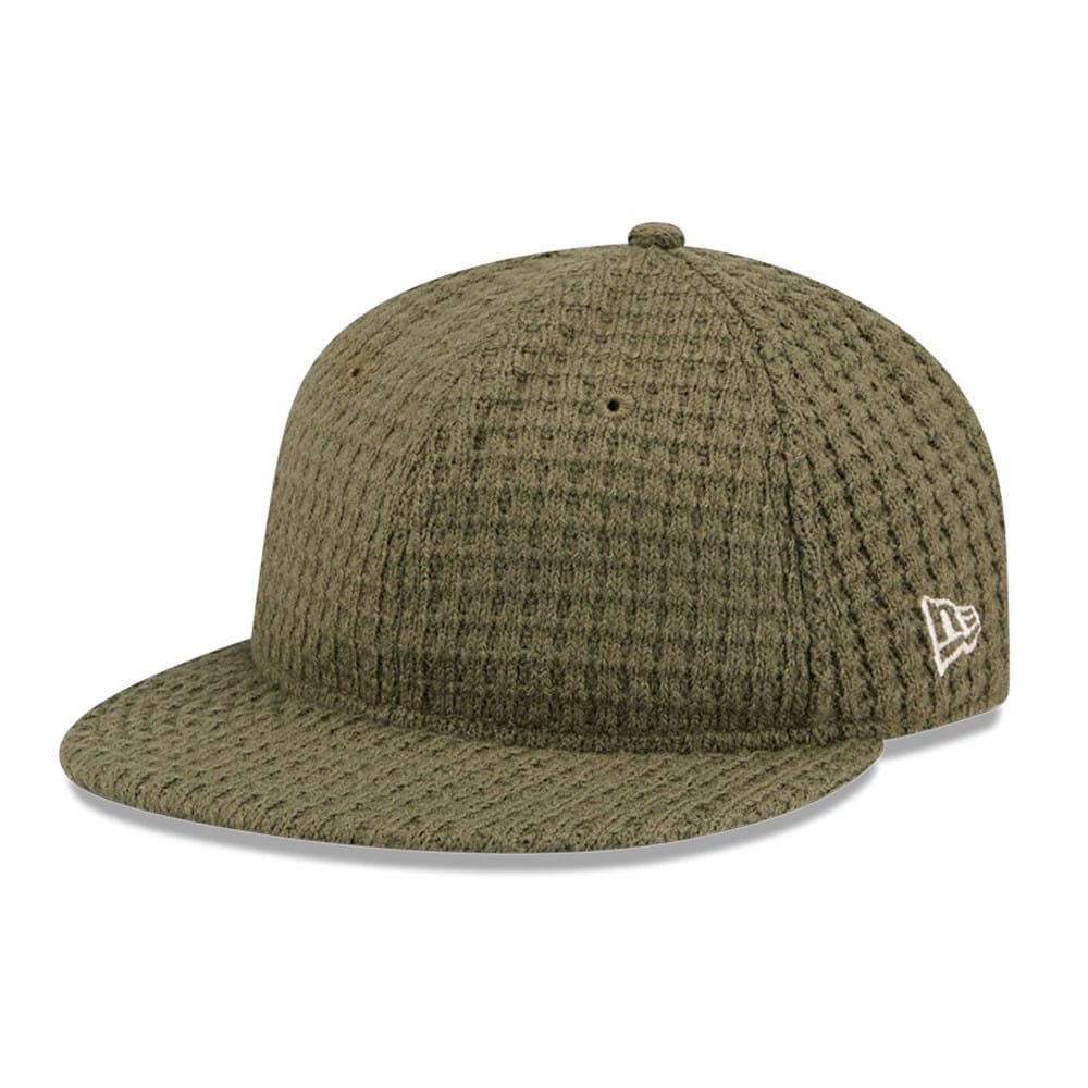 New Era Waffle Knit Green Retro Crown 9FIFTY Adjustable Cap-zelvios