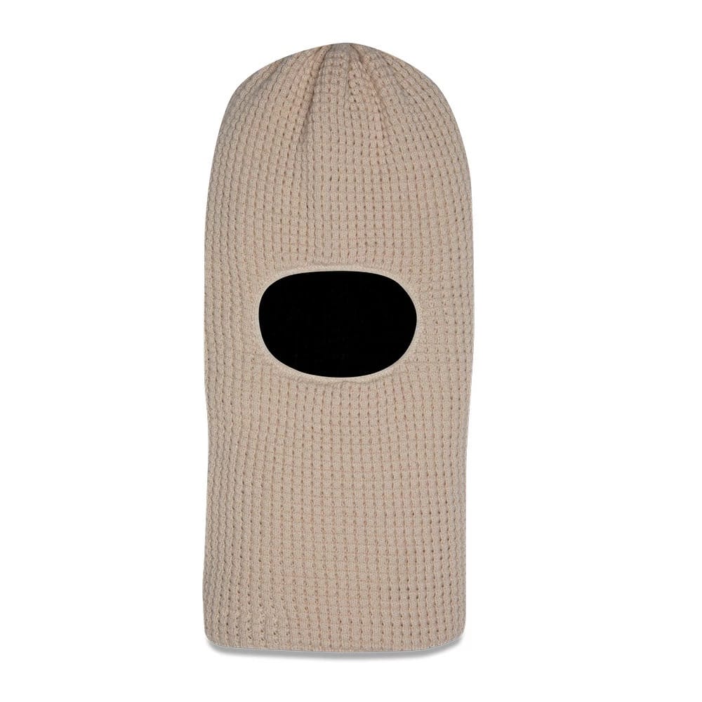 New Era Waffle Knit Light Beige Balaclava-zelvios