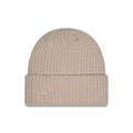 New Era Waffle Knit Light Beige Cuff knit Beanie Hat-zelvios