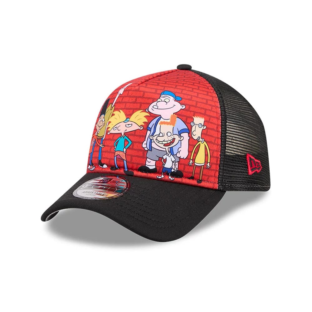 Hey Arnold Graphic Black 9FORTY A-Frame Trucker Adjustable Cap-kentox