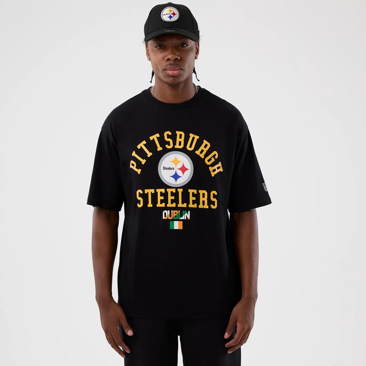 Pittsburgh Steelers NFL International Series Games Black Oversized T-Shirt-zelvios