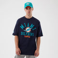 Miami Dolphins NFL International Series Games Navy Oversized T-Shirt-zelvios