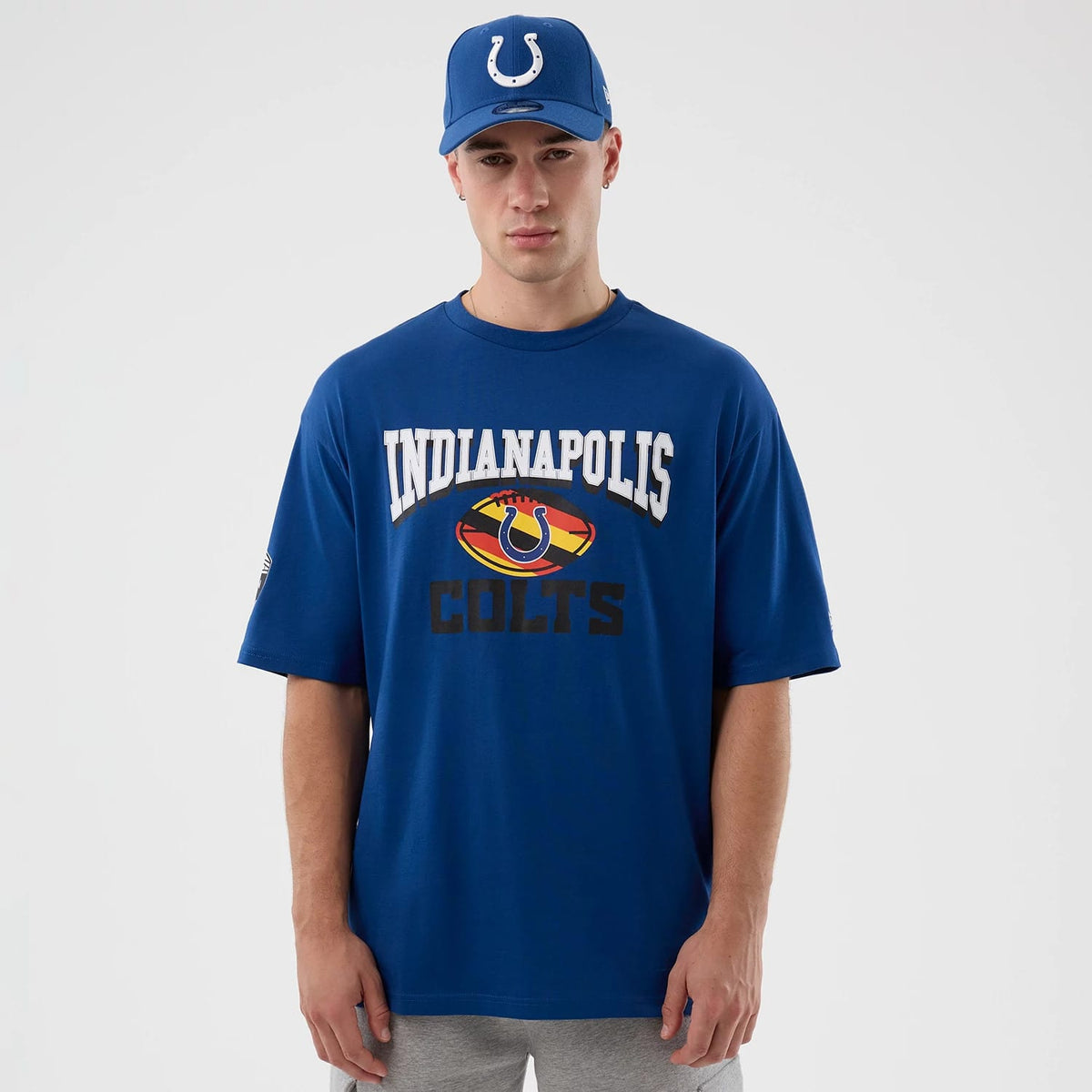 Indianapolis Colts NFL International Series Games Blue Oversized T-Shirt-zelvios
