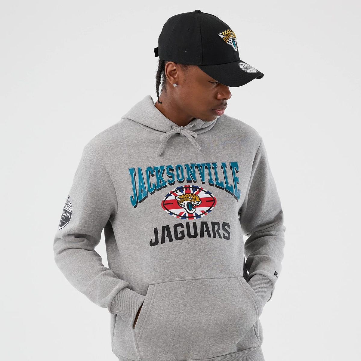 Jacksonville Jaguars NFL International Series Games Grey Pullover Hoodie-zelvios