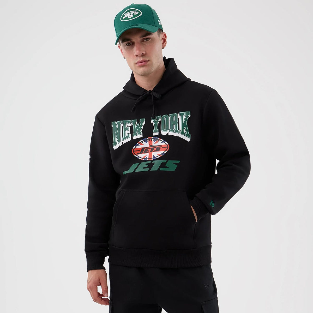 New York Jets NFL International Series Games Black Pullover Hoodie-zelvios