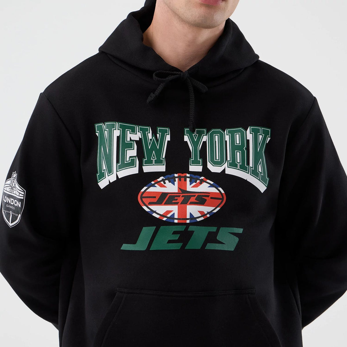 New York Jets NFL International Series Games Black Pullover Hoodie-zelvios