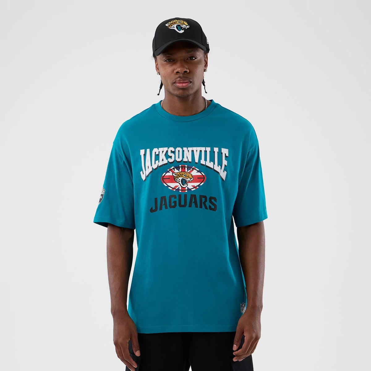 Jacksonville Jaguars NFL International Series Games Turquoise Oversized T-Shirt-zelvios