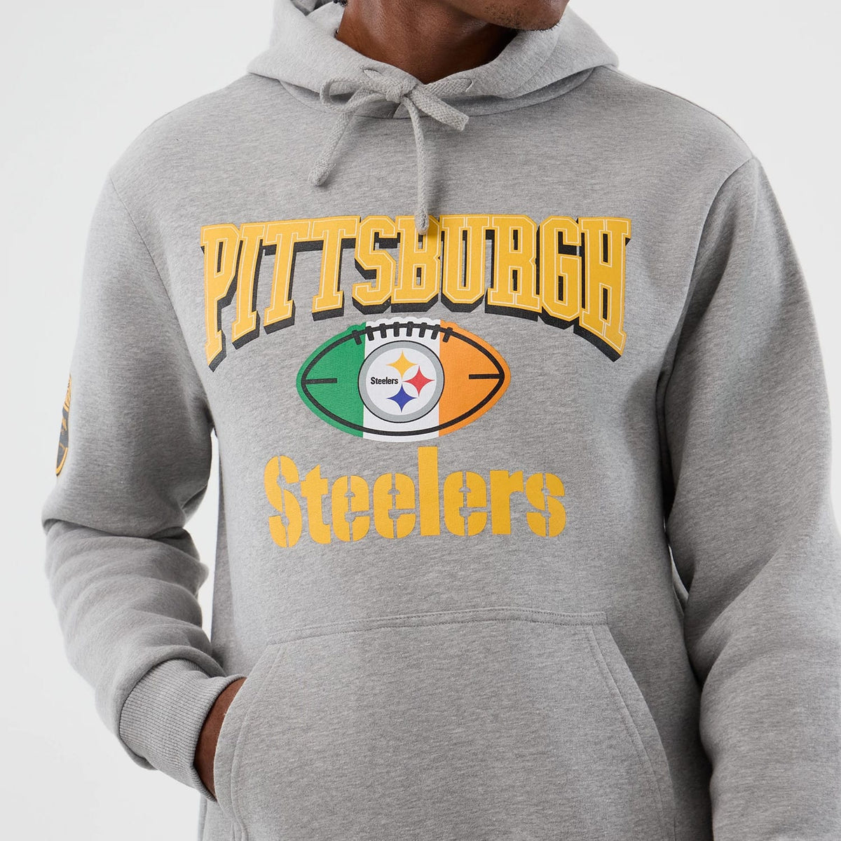 Pittsburgh Steelers NFL International Series Games Grey Pullover Hoodie-zelvios