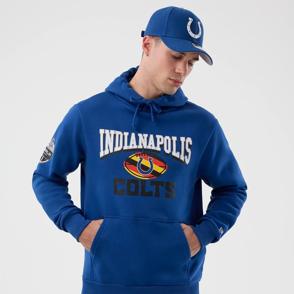 Indianapolis Colts NFL International Series Games Blue Pullover Hoodie-zelvios