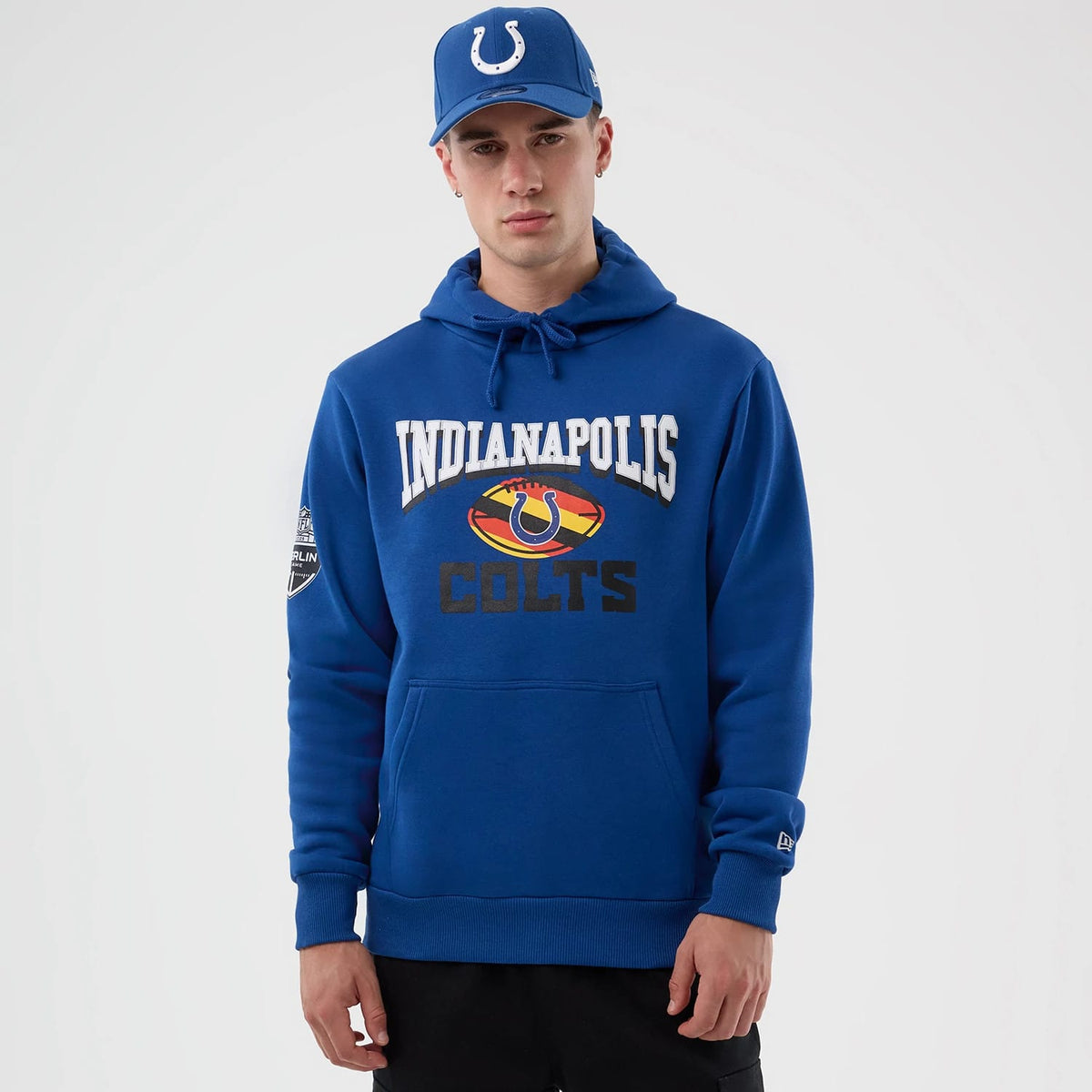Indianapolis Colts NFL International Series Games Blue Pullover Hoodie-zelvios