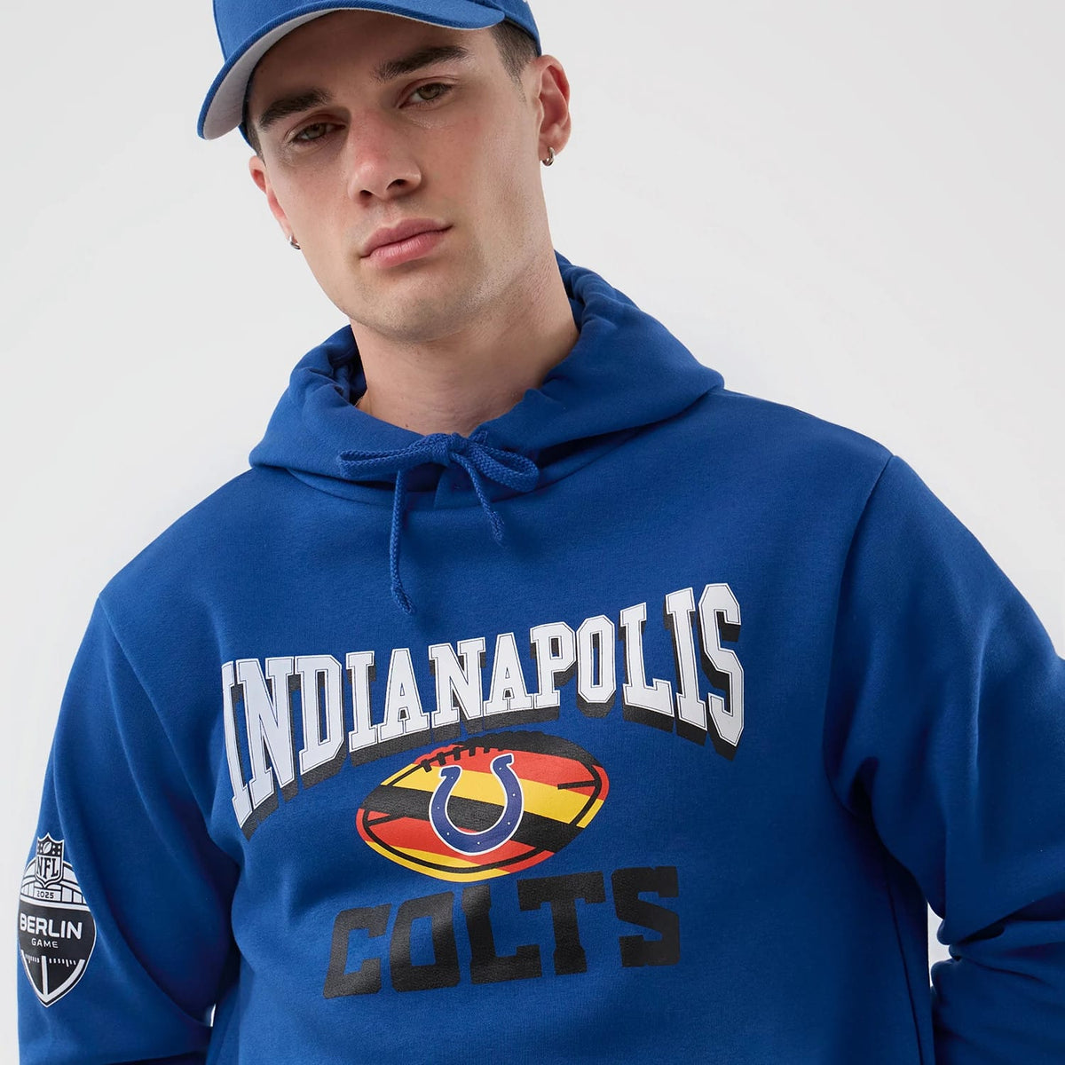 Indianapolis Colts NFL International Series Games Blue Pullover Hoodie-zelvios