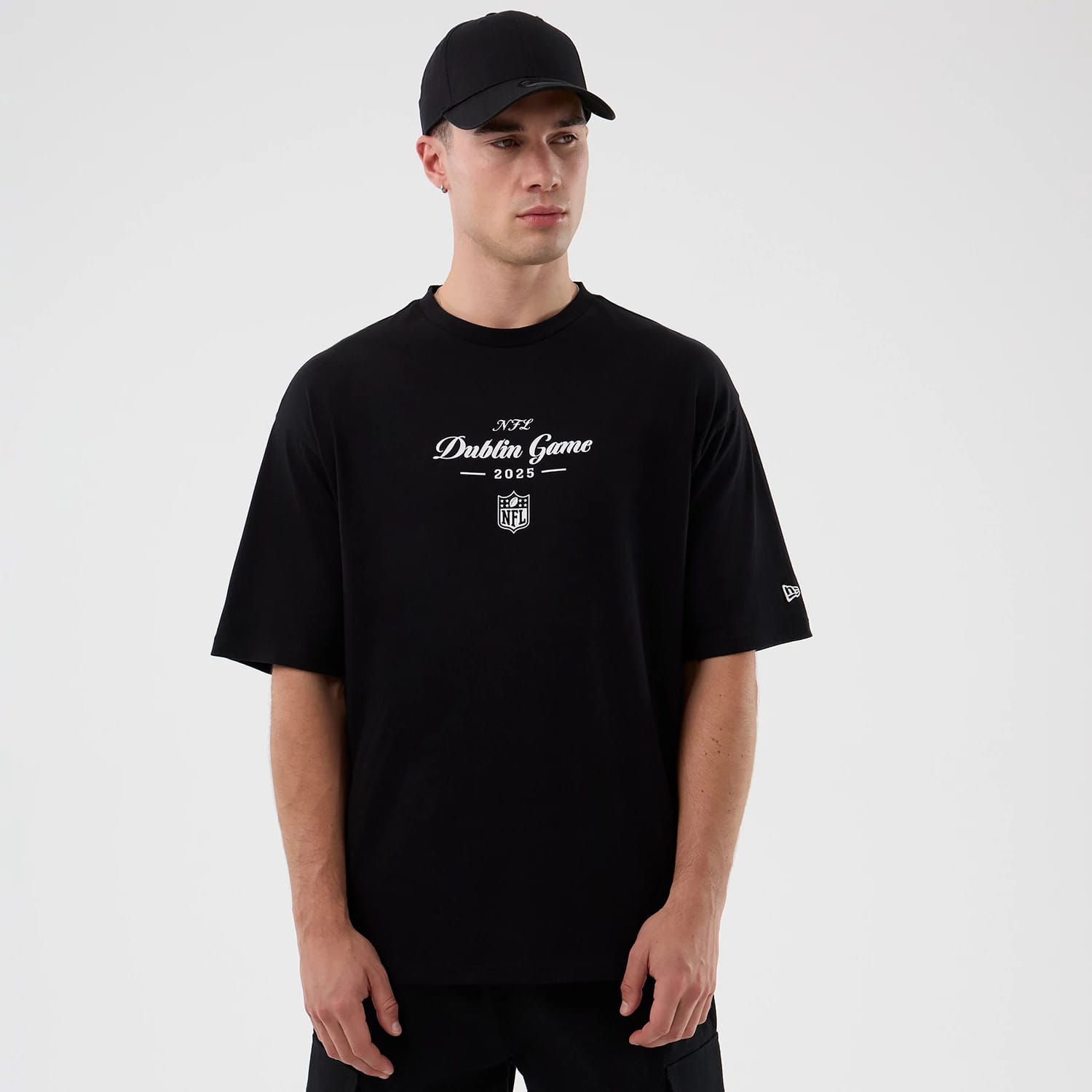 Dublin Game NFL International Series Games Black Oversized T-Shirt-kentox