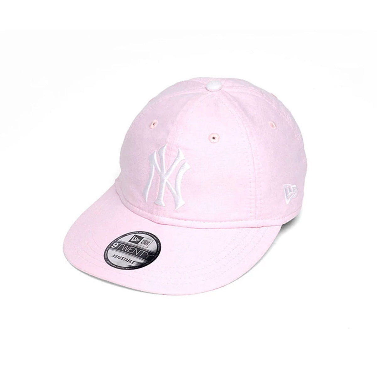 New York Yankees MLB Oxford Pastel Pink 9TWENTY Long Visor Adjustable Cap-zelvios