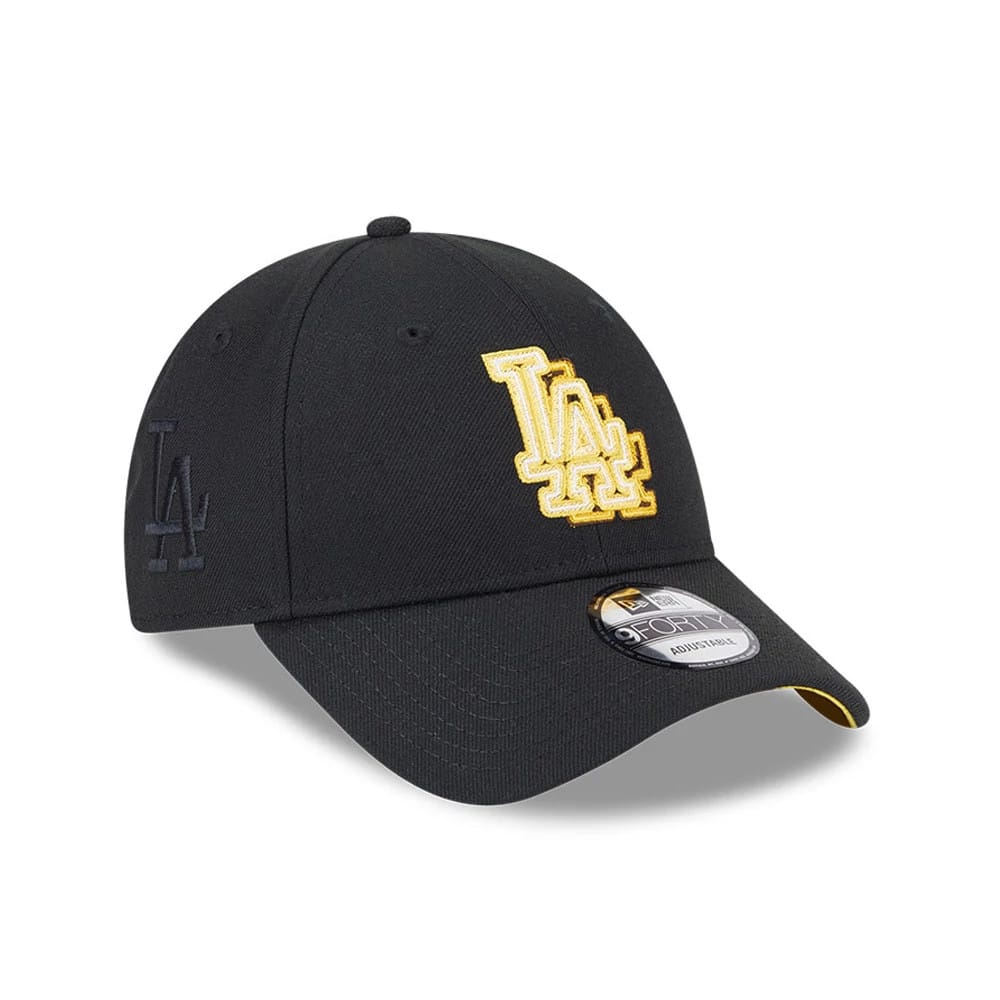 LA Dodgers MLB Neon Black 9FORTY Adjustable Cap-zelvios