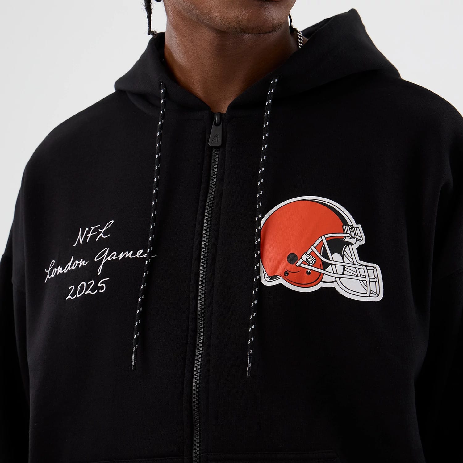 Cleveland Browns NFL International Series Games Black Full Zip Hoodie-kentox