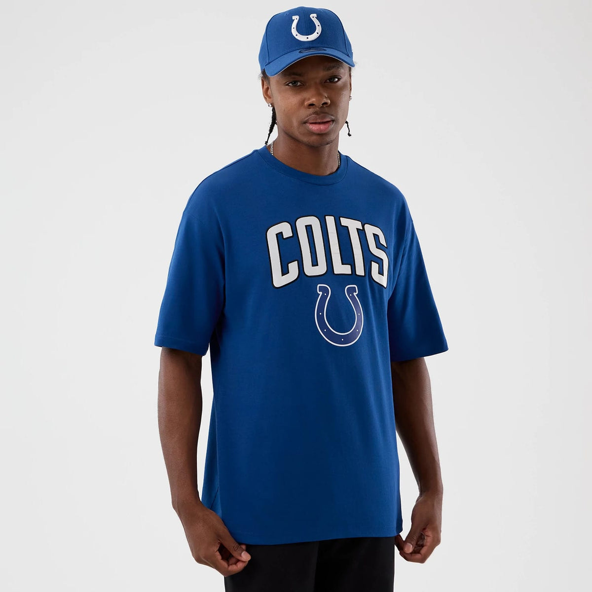 Indianapolis Colts NFL International Series Games Blue Oversized T-Shirt-zelvios