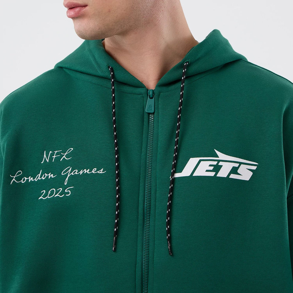 New York Jets NFL International Series Games Green Full Zip Hoodie-zelvios