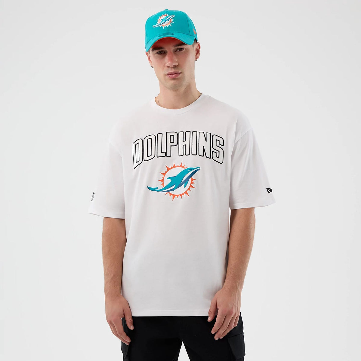Miami Dolphins NFL International Series Games White Oversized T-Shirt-zelvios