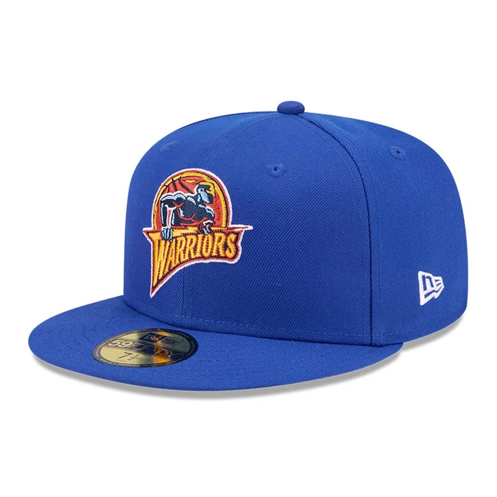 Golden State Warriors NBA Hardwood Classic Blue 59FIFTY Fitted Cap-kentox