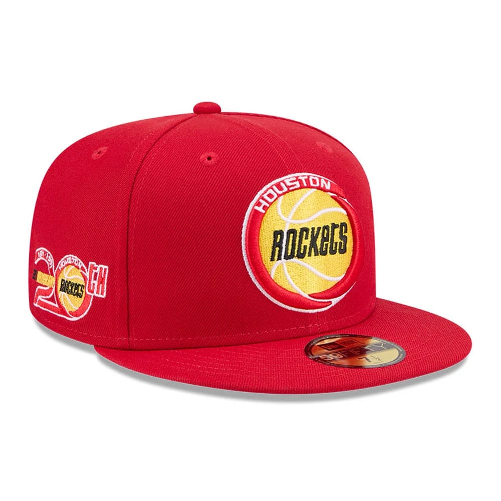 Houston Rockets NBA Hardwood Classic Red 59FIFTY Fitted Cap-zelvios