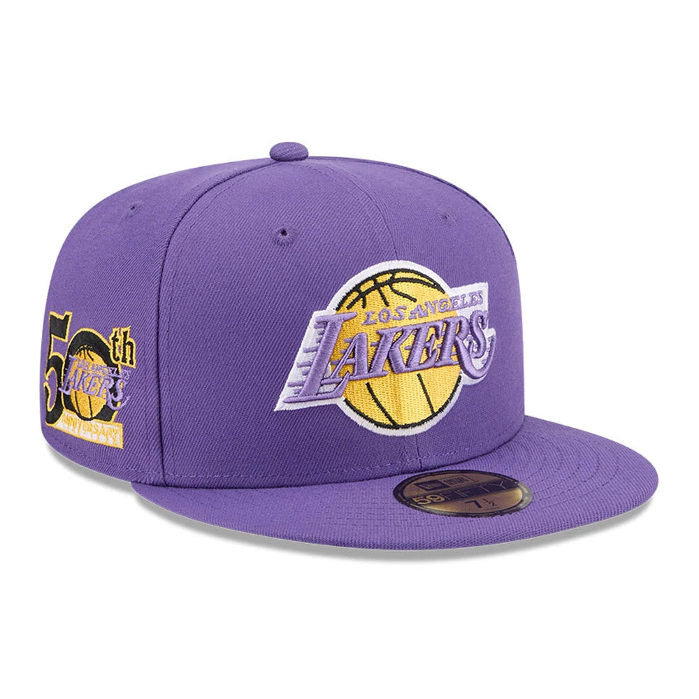 LA Lakers NBA Hardwood Classic Purple 59FIFTY Fitted Cap-zelvios