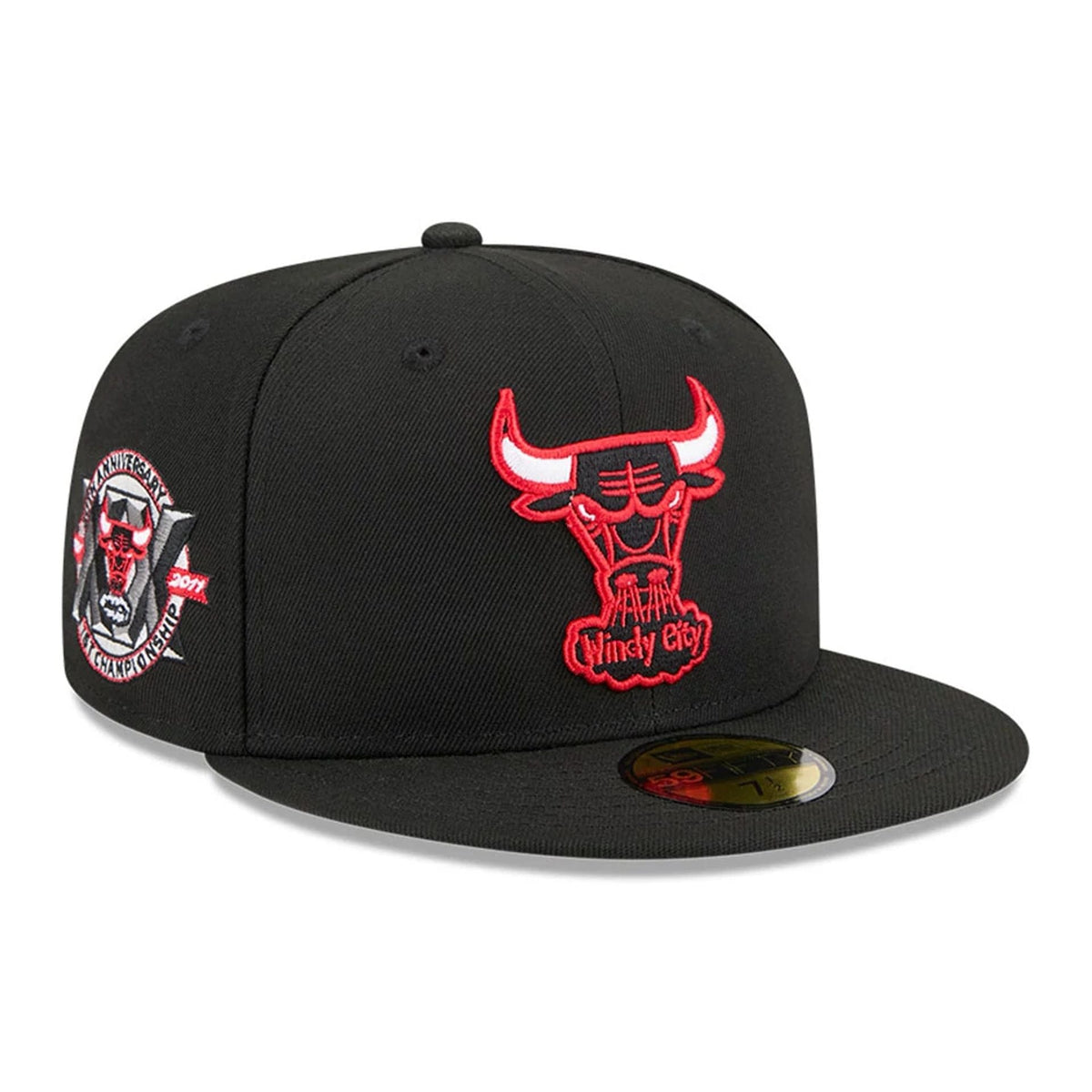 Chicago Bulls NBA Hardwood Classic Black 59FIFTY Fitted Cap-zelvios