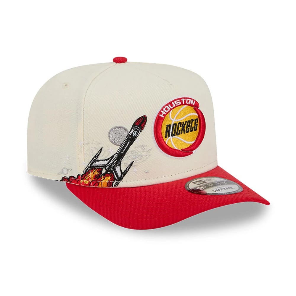 Houston Rockets NBA Red 9FIFTY A-Frame Snapback Adjustable Cap-zelvios