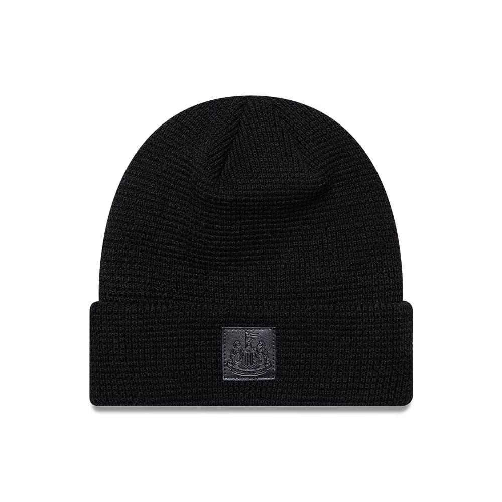 Newcastle United FC Waffle Black Cuff knit Beanie Hat-zelvios