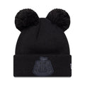 Newcastle United FC Youth Tonal Black Double Pom knit Beanie Hat-zelvios
