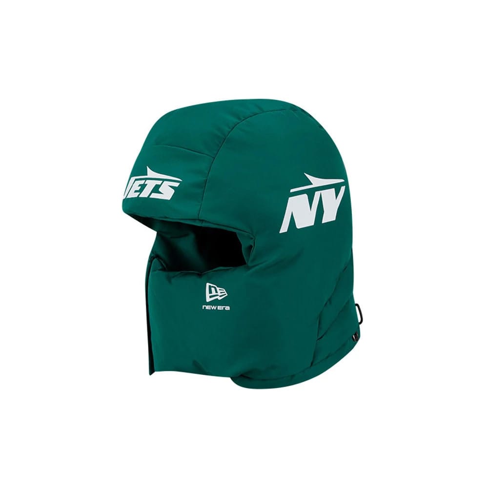 New York Jets NFL Puffer Helmet Green Trapper Hat-zelvios