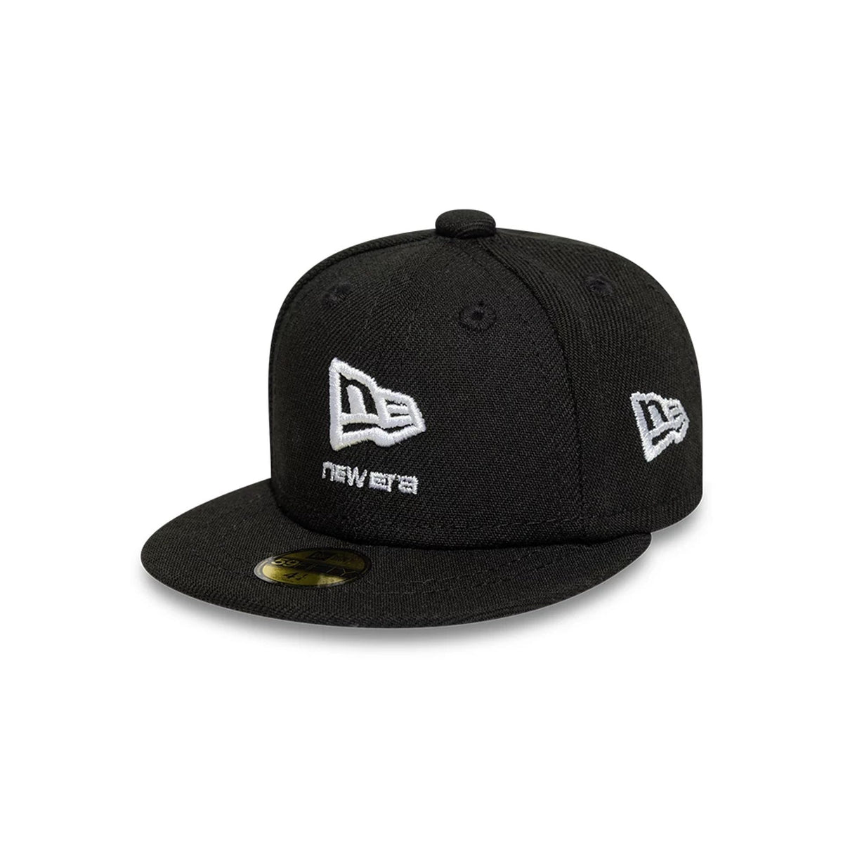 New Era Flag Logo Black Mini 59FIFTY Fitted Cap-zelvios