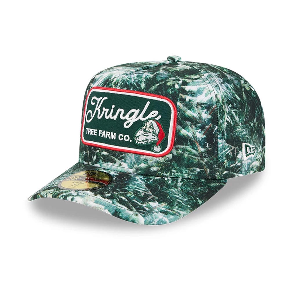 New Era Holiday Essentials Dark Green 59FIFTY A-Frame Fitted Cap-zelvios