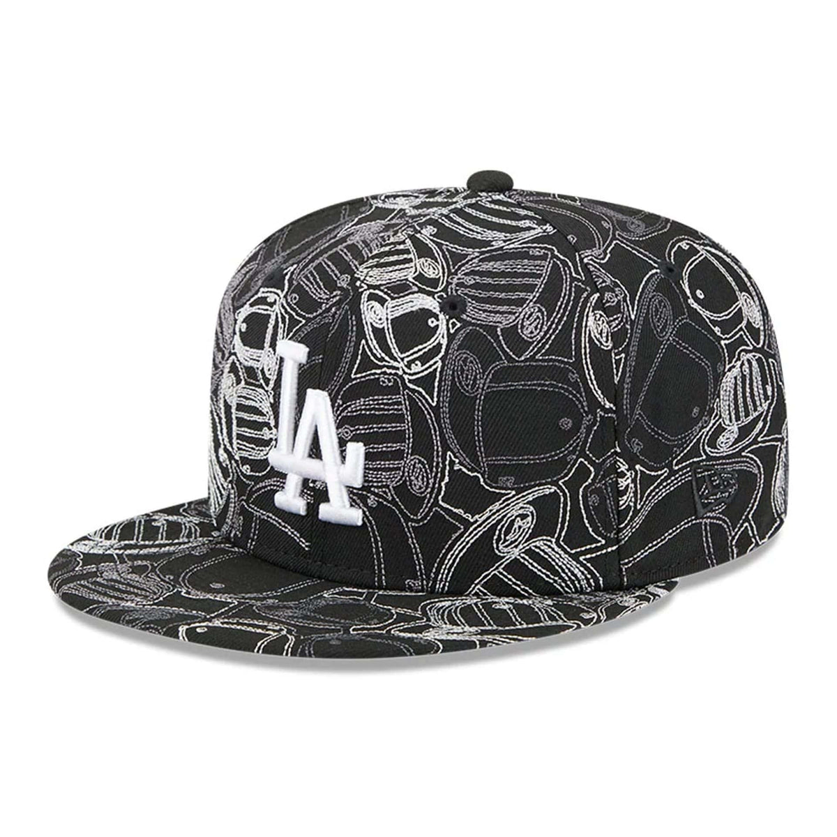 LA Dodgers MLB Cap Scramble Black 59FIFTY Fitted Cap-zelvios