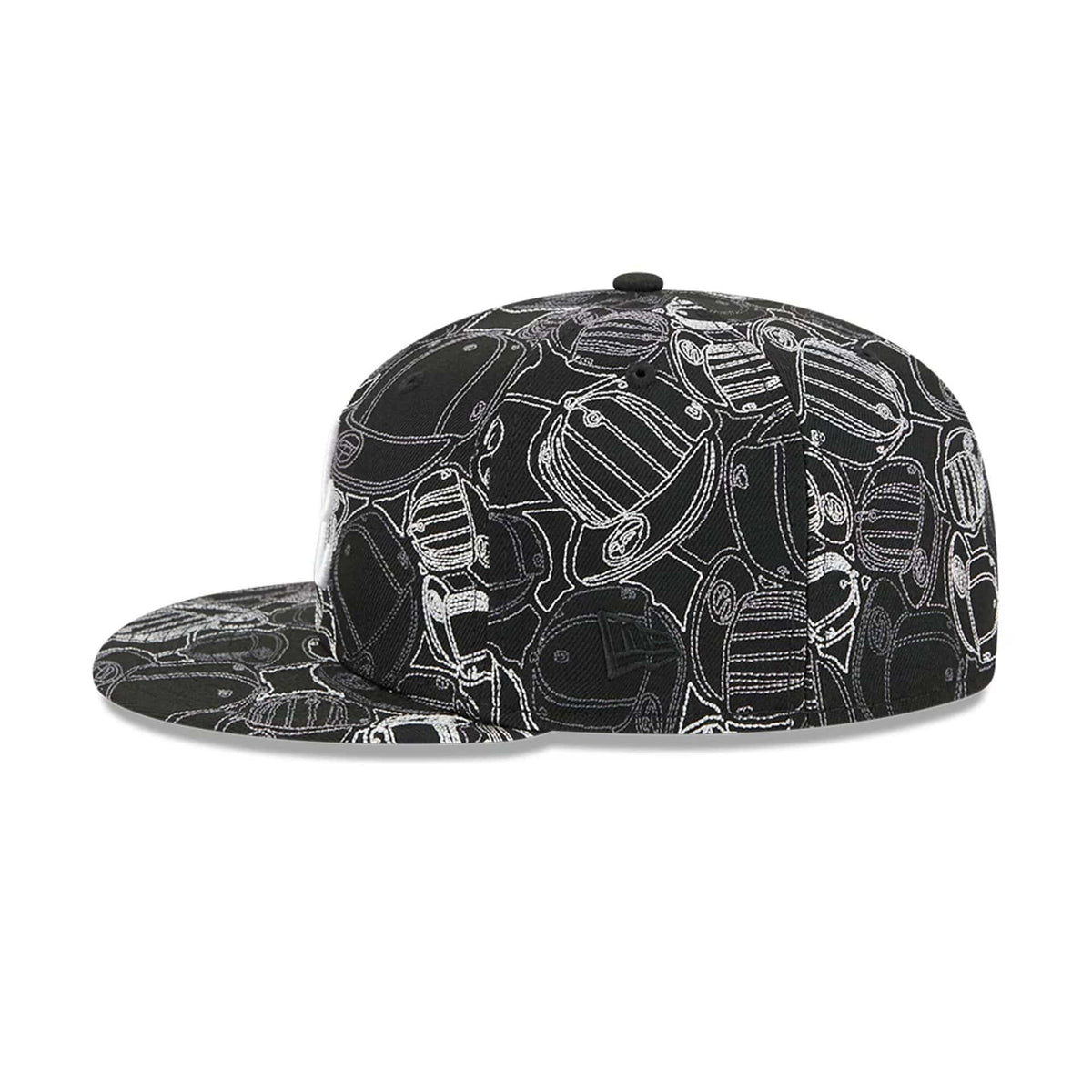 Atlanta Braves MLB Cap Scramble Black 59FIFTY Fitted Cap-zelvios