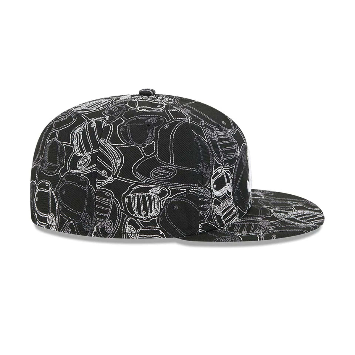 Atlanta Braves MLB Cap Scramble Black 59FIFTY Fitted Cap-zelvios