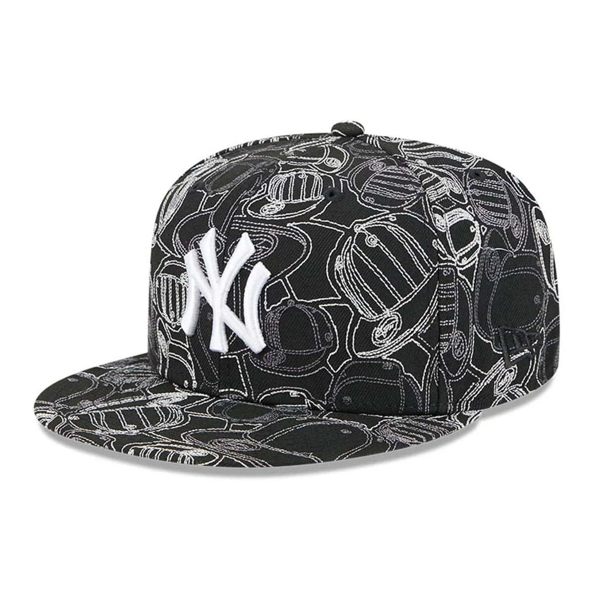 New York Yankees MLB Cap Scramble Black 59FIFTY Fitted Cap-zelvios
