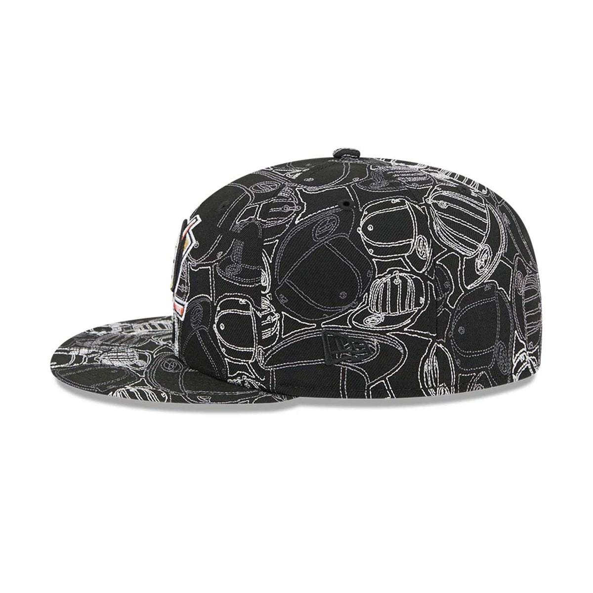 Anaheim Ducks NHL Cap Scramble Black 59FIFTY Fitted Cap-zelvios