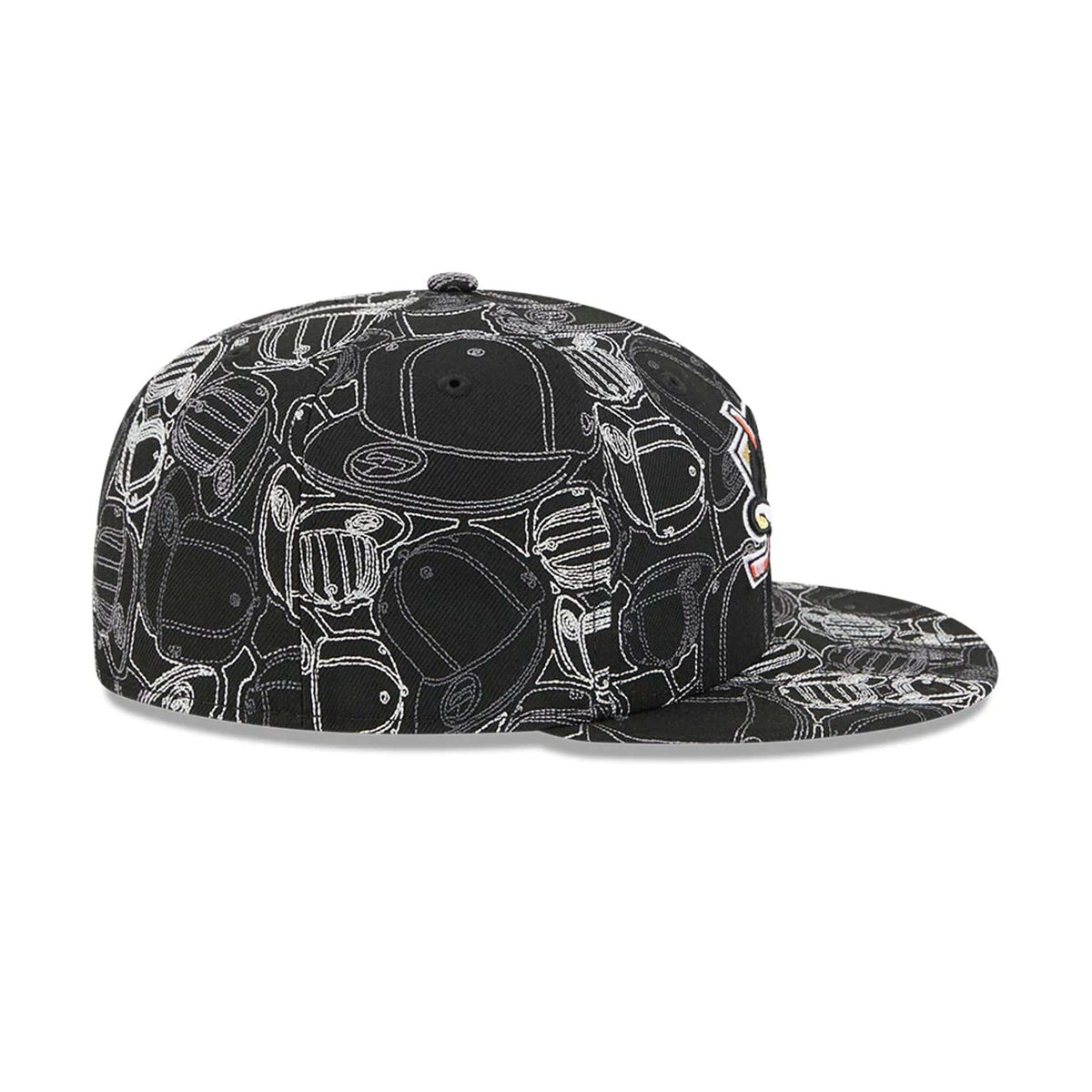 Anaheim Ducks NHL Cap Scramble Black 59FIFTY Fitted Cap-zelvios