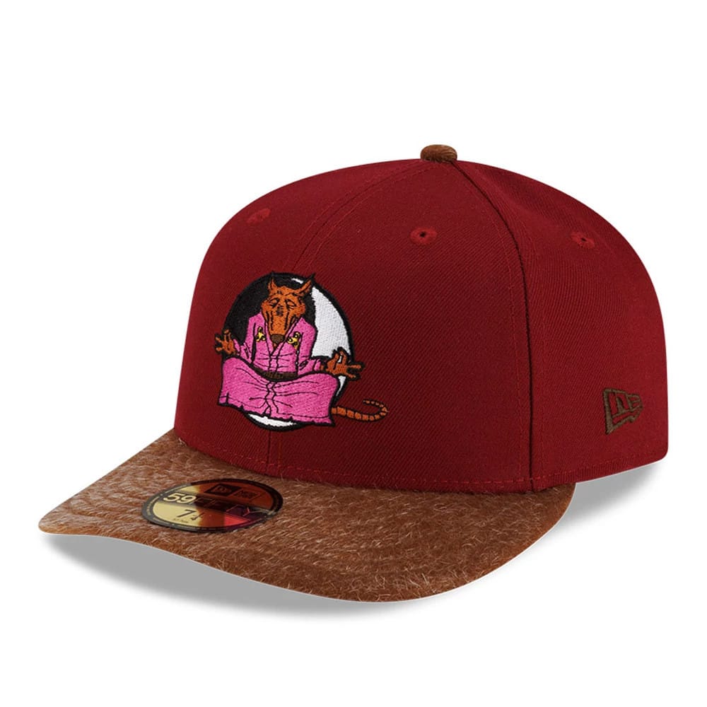 Teenage Mutant Ninja Turtles Splinter Dark Red 59FIFTY Fitted Cap-zelvios