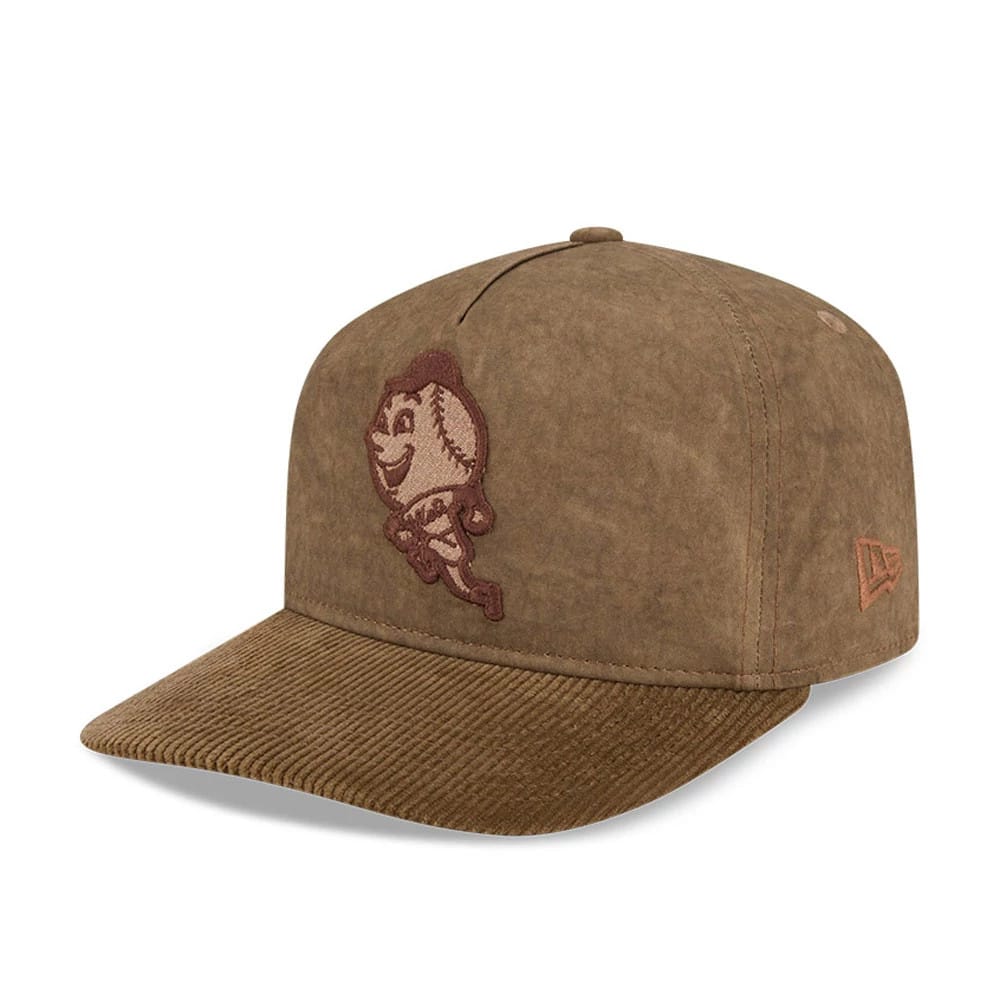 New York Mets MLB Utility Linen Open Brown 19TWENTY Adjustable Cap-zelvios