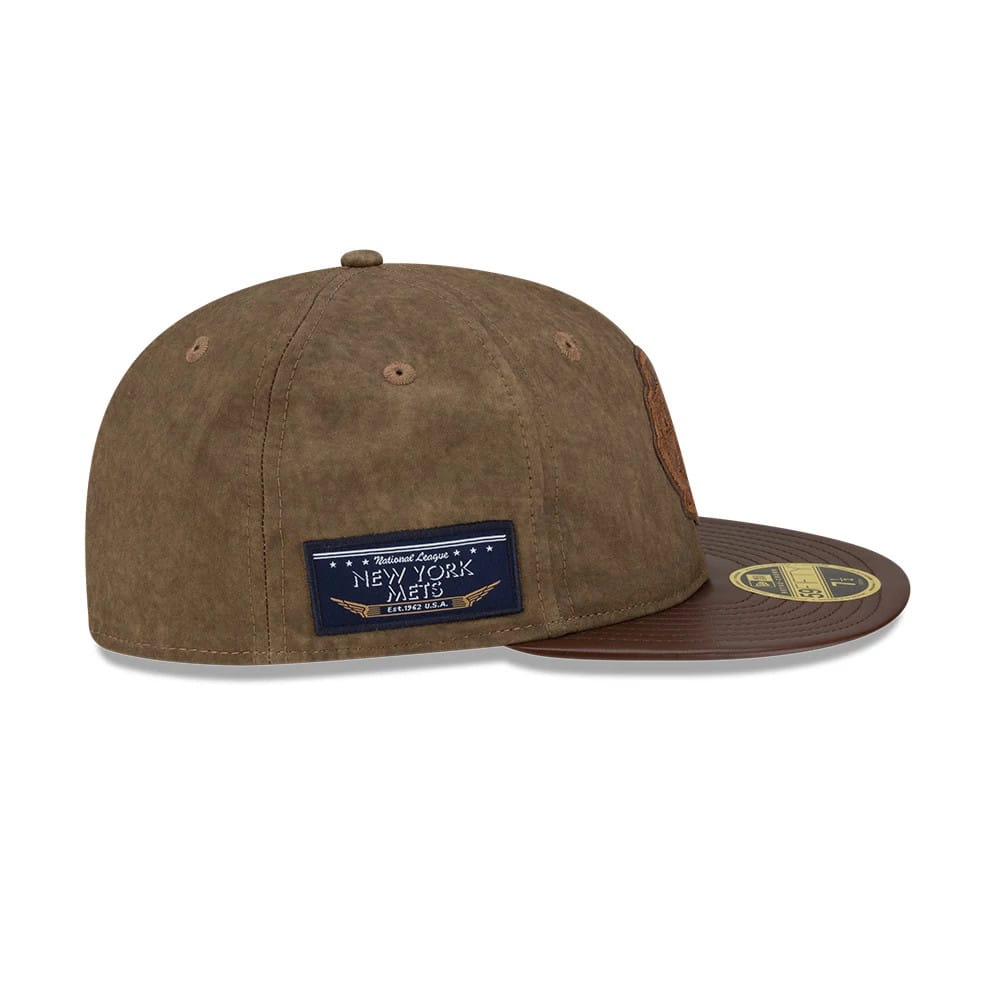 New York Mets MLB Open Brown Retro Crown 59FIFTY Fitted Cap-zelvios