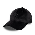 New York Yankees MLB Velour Black 9TWENTY Bow Back Adjustable Cap-zelvios