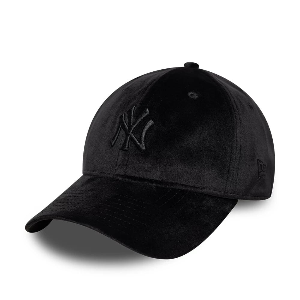 New York Yankees MLB Velour Black 9TWENTY Bow Back Adjustable Cap-zelvios