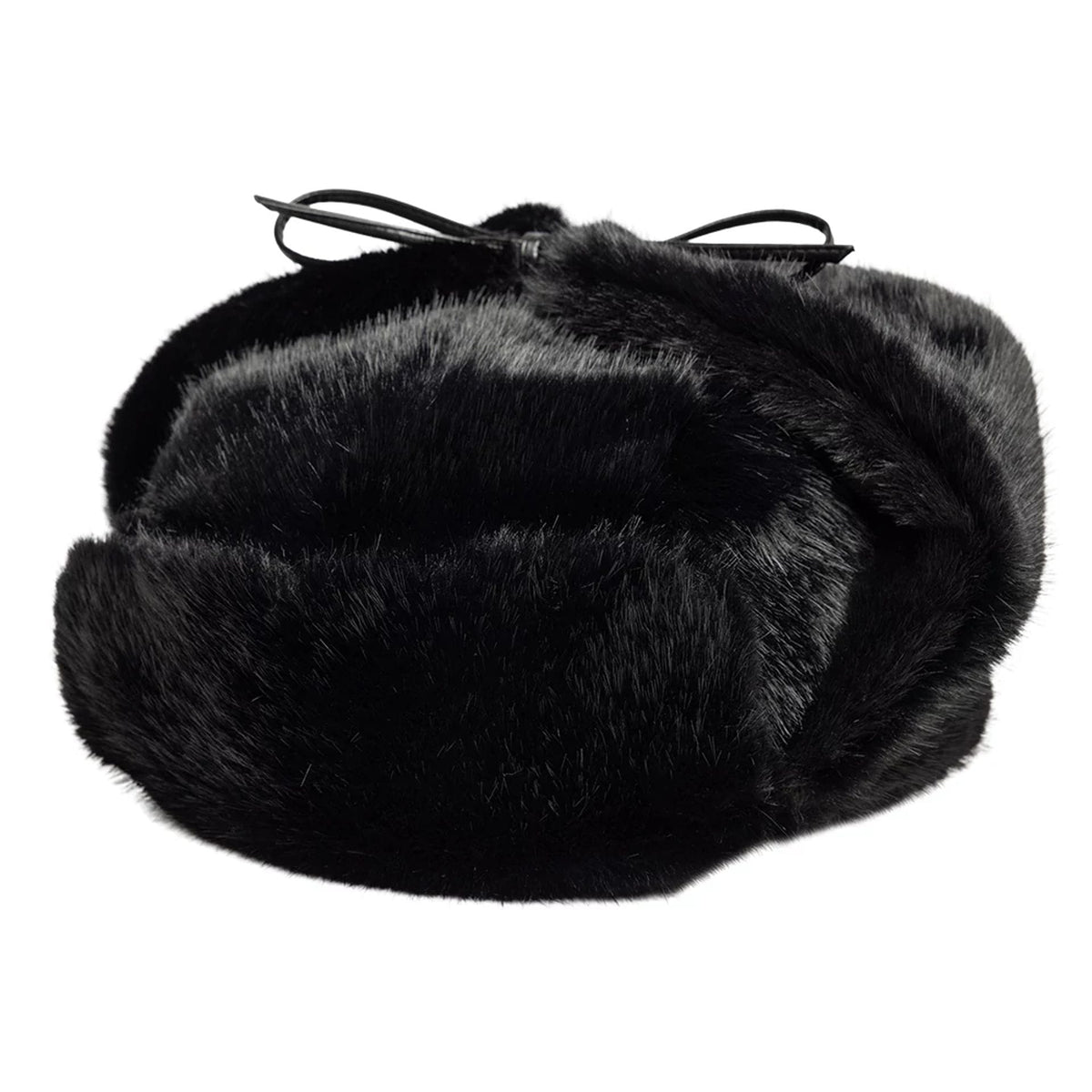 New Era Faux Fur Black Trapper Hat-zelvios